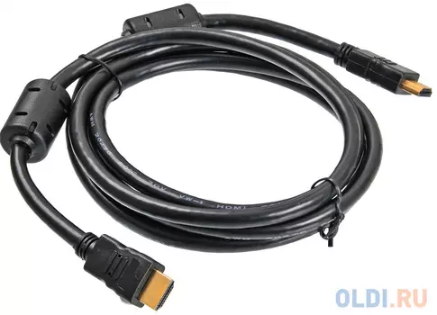 Кабель HDMI 1.8м BURO HDMI-19M/19M-1.8M-MG круглый черный