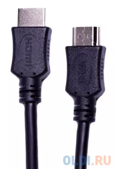 Кабель HDMI 1.8м Wize C-HM-HM-1.8M круглый черный