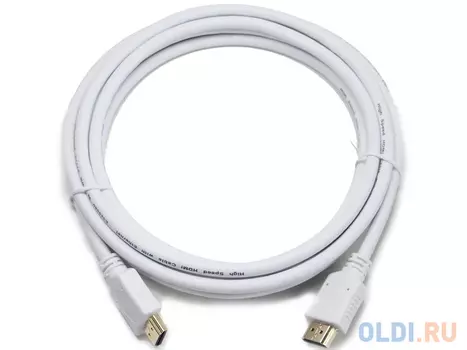 Кабель HDMI 1м Gembird v1.4 экранированный позолоченные разъемы белый CC-HDMI4-W-1M