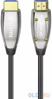 Кабель HDMI 20м VCOM Telecom TCG2120-20M круглый серебристый черный