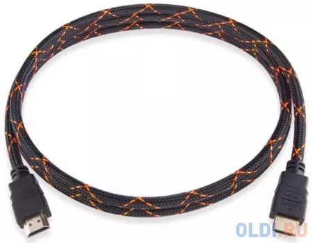 Кабель HDMI 2м Rombica CB-ZX20B круглый черный