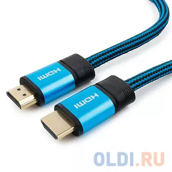 Кабель HDMI 3м Cablexpert CC-G-HDMI01-3M круглый синий черный CC-G-HDMI01