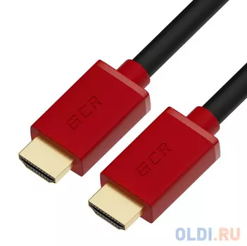 Кабель HDMI 3м Green Connection GCR-HM451-3.0m круглый черный/красный
