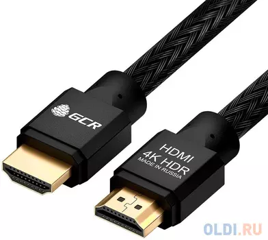 Кабель HDMI 3м Greenconnect GCR-52190 круглый черный