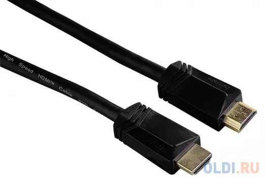 Кабель HDMI 3м HAMA High Speed круглый черный 122105