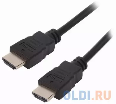 Кабель HDMI 3м Sonnen 513131 круглый черный