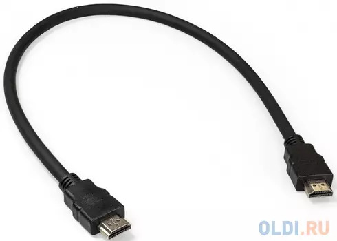 Кабель HDMI ExeGate EX-CC-HDMI2-0.5 (19M/19M, v2.0, 0,5м, 4K UHD, Ethernet, позолоченные контакты)