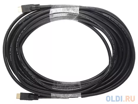 Кабель HDMI Gembird/Cablexpert, 15м, v1.4, 19M/19M, черный, позол.разъемы, экран, пакет CC-HDMI4-15M