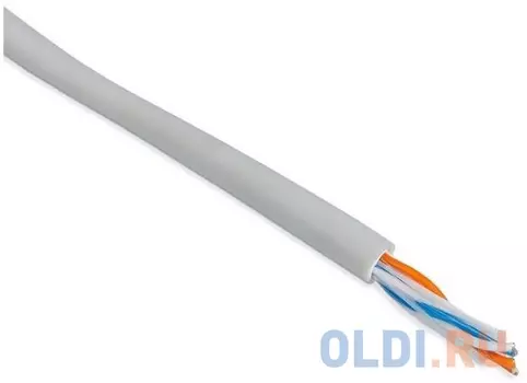 Кабель информационный Hyperline UUTP2-C5-S24-IN-LSZH-GY-500 кат.5 U/UTP 2X2X24AWG LSZH внутренний 500м серый