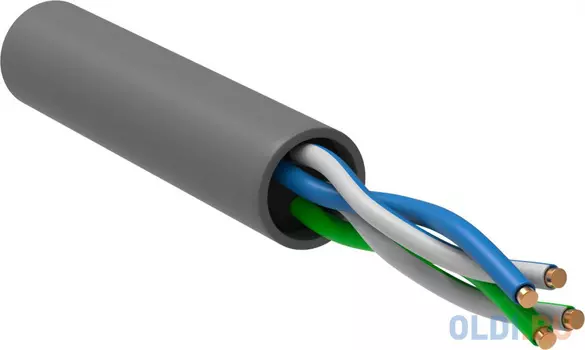 Кабель информационный ITK LC1-C5E02-111-R кат.5е U/UTP не экранированный 2X2X24AWG PVC внутренний 305м серый