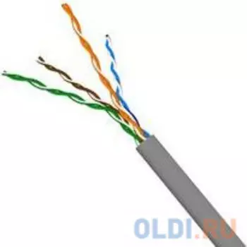 Кабель информационный Lanmaster NM-FTP5E4PR-CCA кат.5е F/UTP общий экран 4X2X24AWG PVC внутренний 305м серый