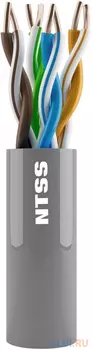 Кабель информационный NTSS NTSS-IN-UTP4-6-LSZH-GY кат.6 U/UTP 4X2X23AWG LSZH внутренний 305м серый