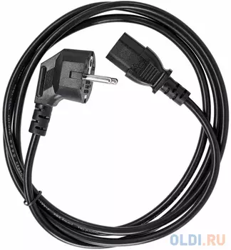 Кабель/ Кабель компьютер - розетка 220V EU (угловой) 3GX0,5mm2, 1,8m, медь, Telecom 