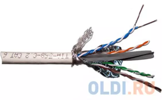 Кабель S/FTP indoor 4 пары категория 6 Lanmaster одножильный медь 305 м белый