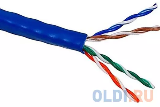 Кабель LANMASTER UTP, 4 пары, кат. 5Е, 350Mhz, LSZH, синий, 305 м