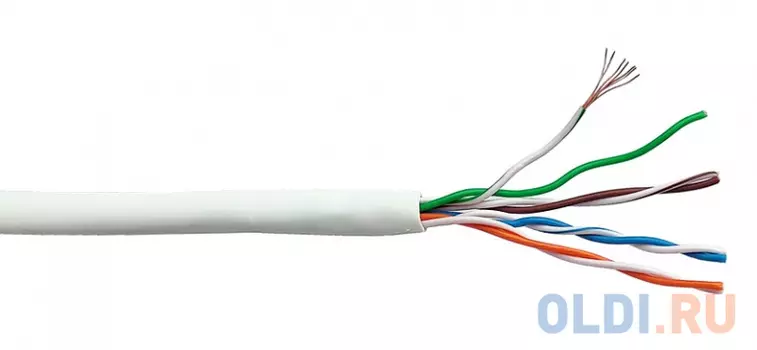 Кабель LANMASTER UTP, 4 пары, кат. 5Е, 350Mhz, LSZH, белый, 305 м