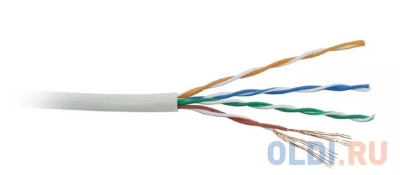 Кабель Lanmaster UTP level 5E 4 пары PVC 200 MHz (305м) серый 24AWG LAN-5EUTP-PT-GY