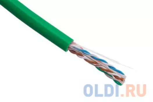 Кабель Lanmaster UTP level 5E 4 пары PVC 200 MHz (305м) зеленый 24AWG LAN-5EUTP-PT-GN