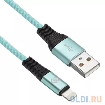 Кабель Lightning 1.2м Digma 1080335 круглый зеленый