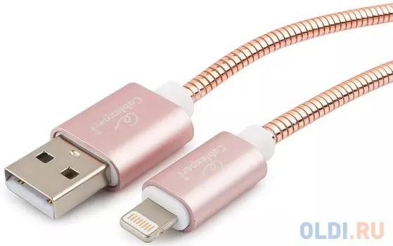 Кабель Lightning 1м Cablexpert CC-G-APUSB02Cu-1M круглый золото