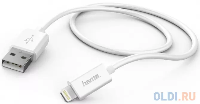 Кабель Lightning 1м HAMA H-173863 круглый белый