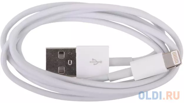 Кабель Lightning 1м Promate 00008409 круглый белый