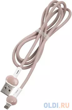 Кабель Lightning 1м Red Line Candy круглый розовый