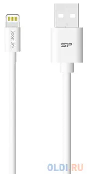 Кабель Lightning 1м Silicon Power SP1M0ASYLK10AL1W круглый белый