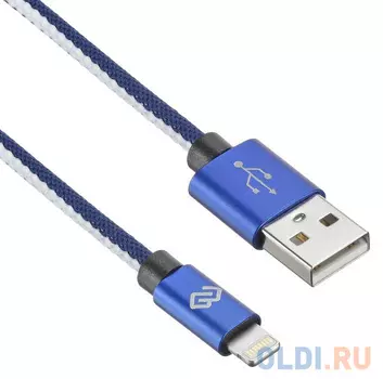 Кабель Lightning 2м Digma 1084579 круглый синий