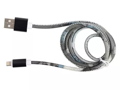 Кабель Lightning 8pin-USB Ritmix RCC-422 brown для синхронизации/зарядки, 1м, нейлон. опл., мет. коннекторы