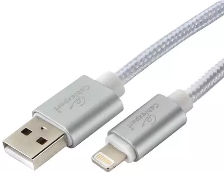 Кабель Lightning Cablexpert CC-U-APUSB01Gd-1M серебристый 1м