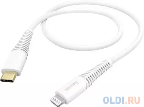 Кабель Lightning Type-C 1.5м HAMA 00183309 круглый белый