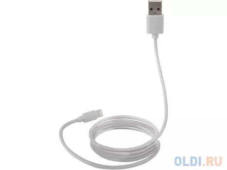 Кабель Lightning USB 2.0 1м Canyon CNS-MFICAB01W круглый белый