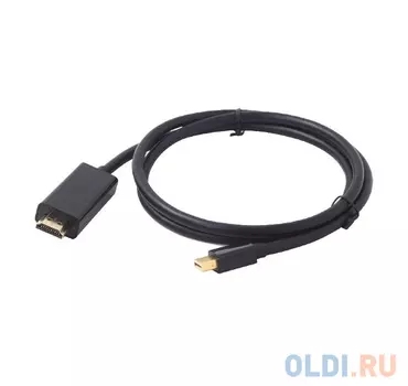 Кабель mDP-HDMI Cablexpert, 20M/19M, 1.8м, черный, позол.разъемы CC-mDP-HDMI-6