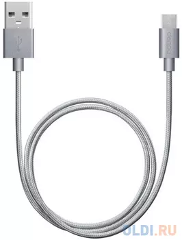 Кабель microUSB 1.2м Deppa 72192 круглый графит