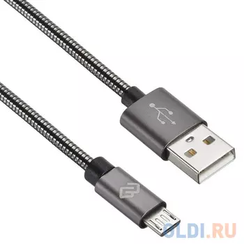 Кабель microUSB 1.2м Digma 1080407 круглый черный