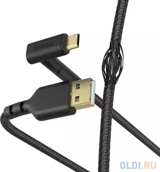 Кабель microUSB 1.5м HAMA 00187215 круглый черный