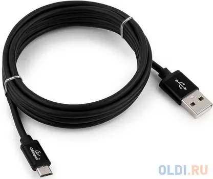 Кабель microUSB 1.8м Gembird CC-S-mUSB01Bk-1.8M круглый черный