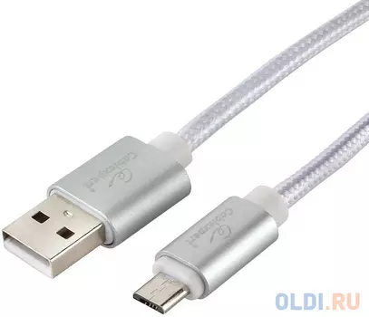 Кабель microUSB 1.8м Gembird CC-U-mUSB02S-1.8M круглый серебристый