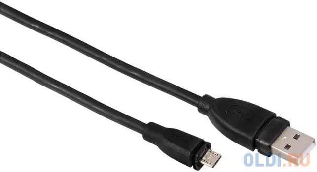 Кабель microUSB 1.8м HAMA круглый черный