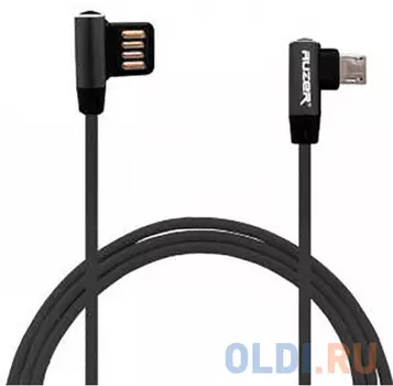 Кабель microUSB 1м Auzer AC-M26BK круглый черный