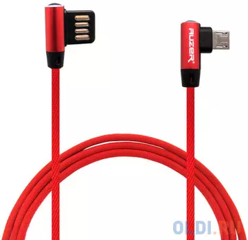 Кабель microUSB 1м Auzer AC-M26RD круглый красный
