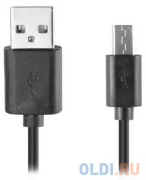 Кабель microUSB 1м GINZZU GC-401B круглый черный