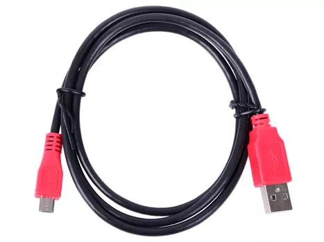Кабель microUSB 1м Greenconnect GCR-UA6MCB1-BB2S круглый черный/красный