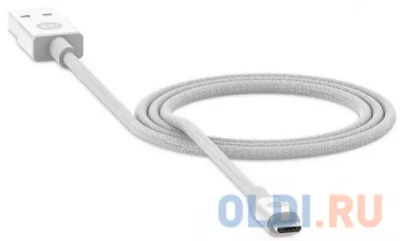 Кабель microUSB 1м Mophie 409903211 круглый белый