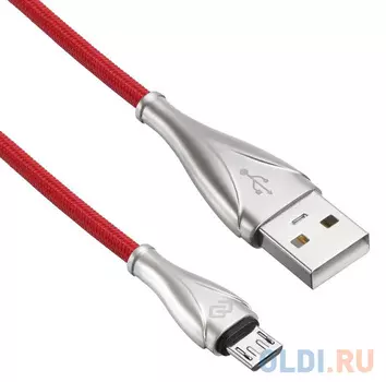 Кабель microUSB 3м Digma 1080368 круглый красный
