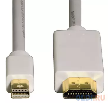 Кабель mini DisplayPort-HDMI 1.5м Hama H-53220 позолоченные контакты белый