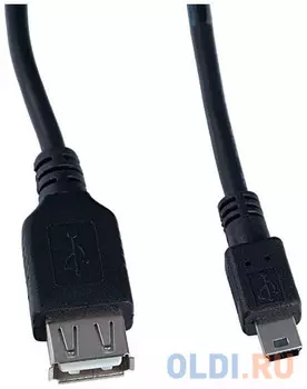 Кабель miniUSB 1м Perfeo U4203 круглый черный