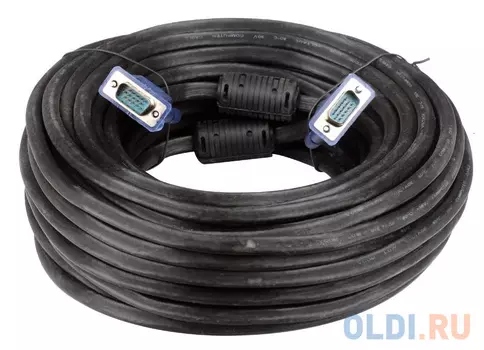 Кабель монитор-SVGA card (15M-15M) 20м 2 фильтра VCOM VVG6448-20M