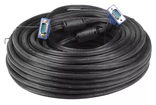 Кабель монитор-SVGA card (15M-15M) 30м 2 фильтра VCOM [VVG6448-30M]